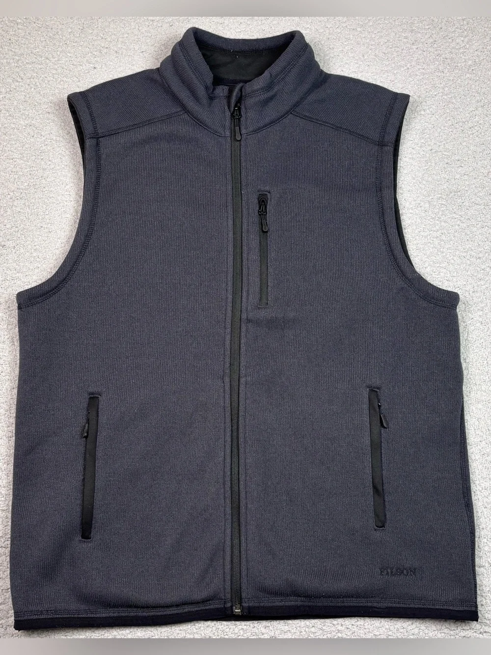 C.C. Filson Ridgeway Fleece Vest Men's Size L Full Zip Outdoor Sweater Large
